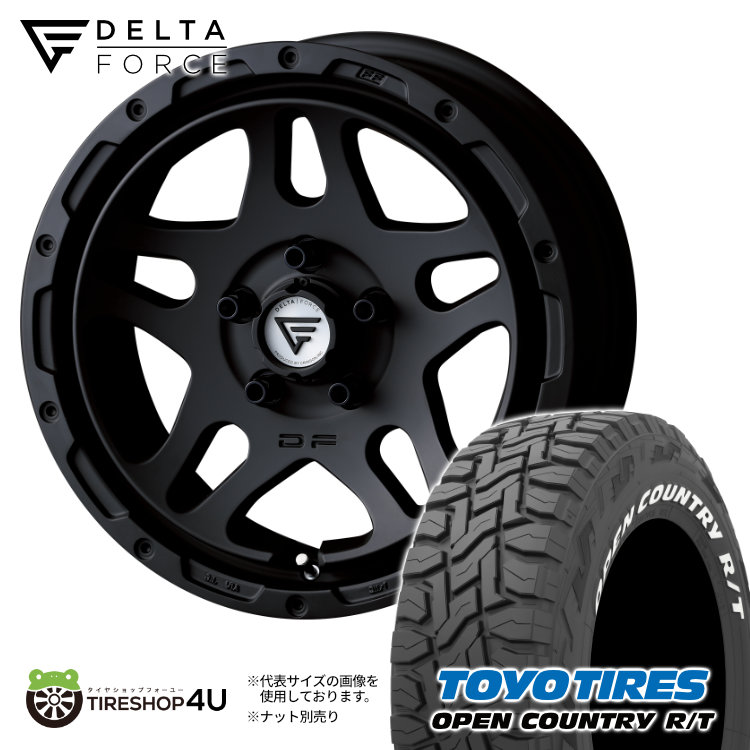 DELTA FORCE OVERLANDER 16x7.0 5/114.3 +35 MB マットブラック TOYO