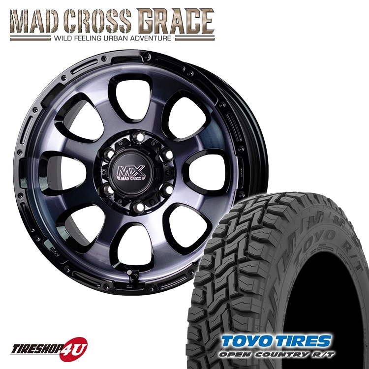 MAD CROSS GRACE 17x6.5J 6/139.7 +38 BKCBK MUDSTAR RADIAL M/T 225