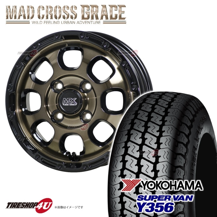 MAD CROSS GRACE 12x4.00B 4/100 +43 ブロンズ BRC/BK YOKOHAMA