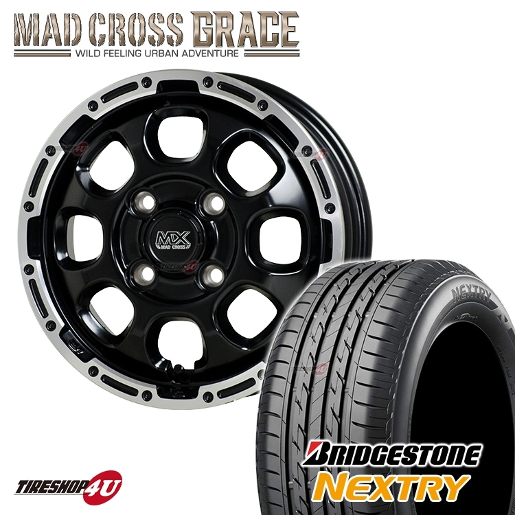 MAD CROSS GRACE 14x4.5J 4/100 +45 BRC/BK ブリヂストン NEXTRY 155