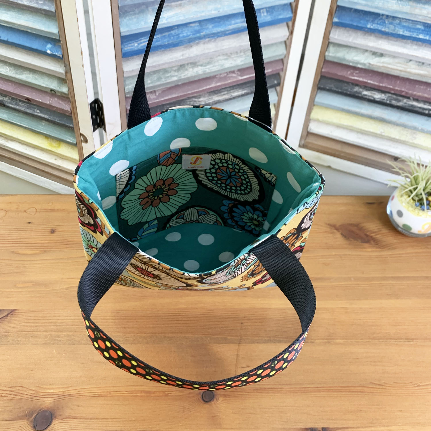 水玉ドットシンプルトート】＜ボタニカルドット＞ A4トート レッスン