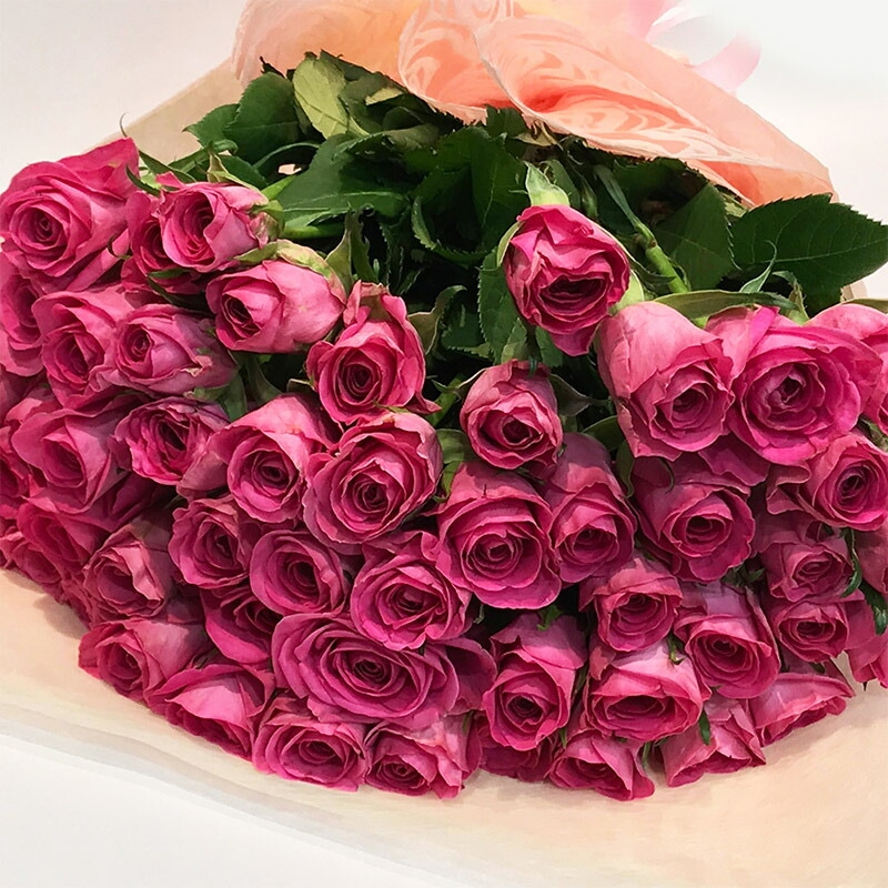 ピンクバラ 1本よりご注文可 銀座の桃色バラ 花束 ピンクローズ 生花