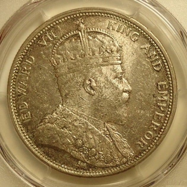 海峡植民地、エドワード7世の1ドル銀貨、1904年 | アンティーク