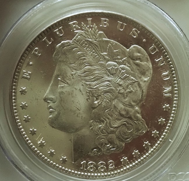 アメリカ1882年1ドル銀貨「ディープ・プルーフライク」希少ミント