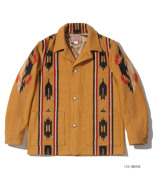Lot No. SC14992 / NATIVE AMERICAN WOOL BLANKET JACKET - SUGAR CANE