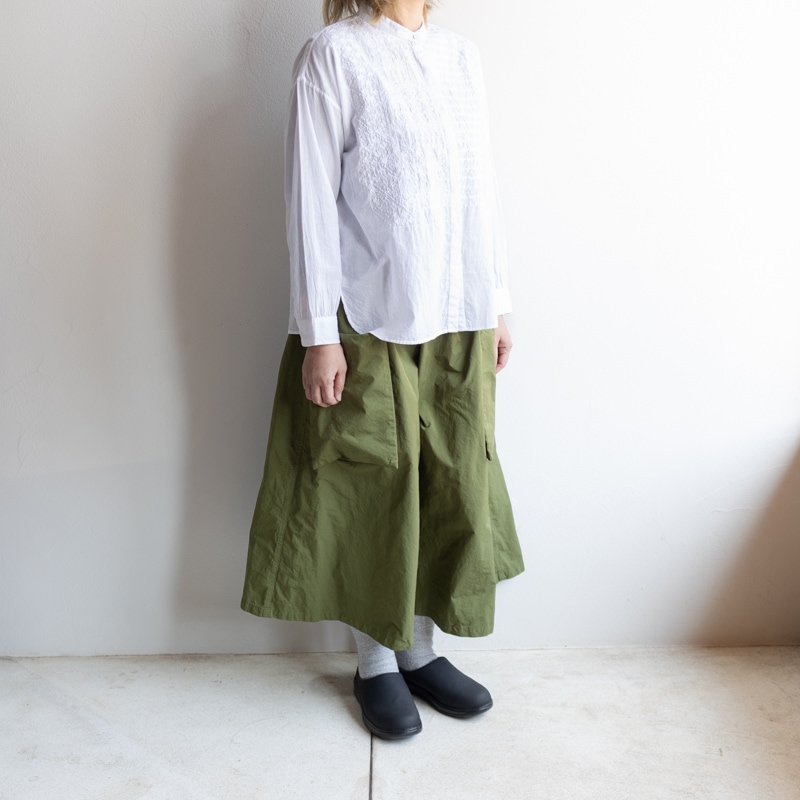 R&D.M.Co- (OLDMAN'S TAILOR) | GARMENT DYE POCKET SKIRT Col : Khaki