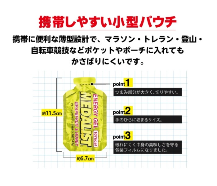 MEDALIST メダリスト エナジージェル コーヒーとはちみつ 1袋 45g