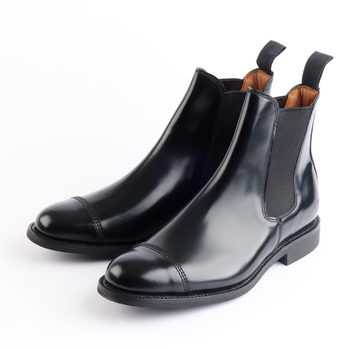 サンダース MILITARY CAP TOE CHELSEA BOOT BLACK サイドゴアブーツ