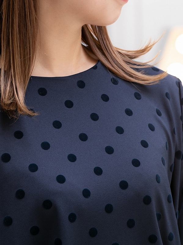 ドットワンピース～Short丈 | Onepiece,長袖 | | TREFLE＋1（トレフル