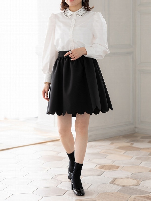 スカラップスカパン | Bottoms,スカート | | TREFLE＋1（トレフル