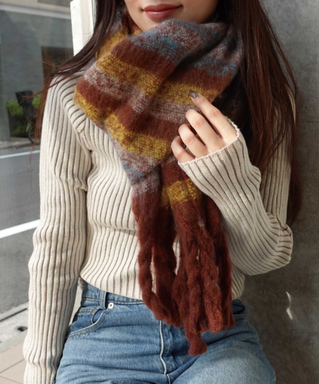 マルチボーダー起毛マフラー | ACCESSORIES ＆ GOODS | LOWY BY CORNERS