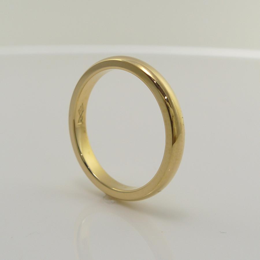 指輪 ゴールド リング 18金 K18 造幣局検定 結婚 マリッジ 細い 甲丸