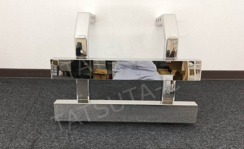 鏡面ステンレス サイドバンパー 600mm ステー4本付き 左右セット