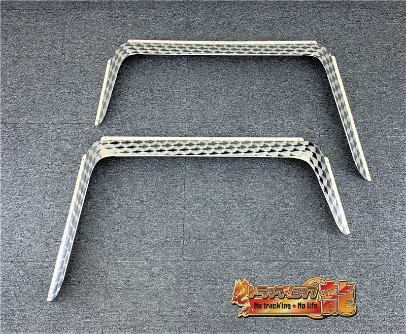 鱗柄ステンレス ドアバイザー 左右セット 三菱ふそう スーパーグレート