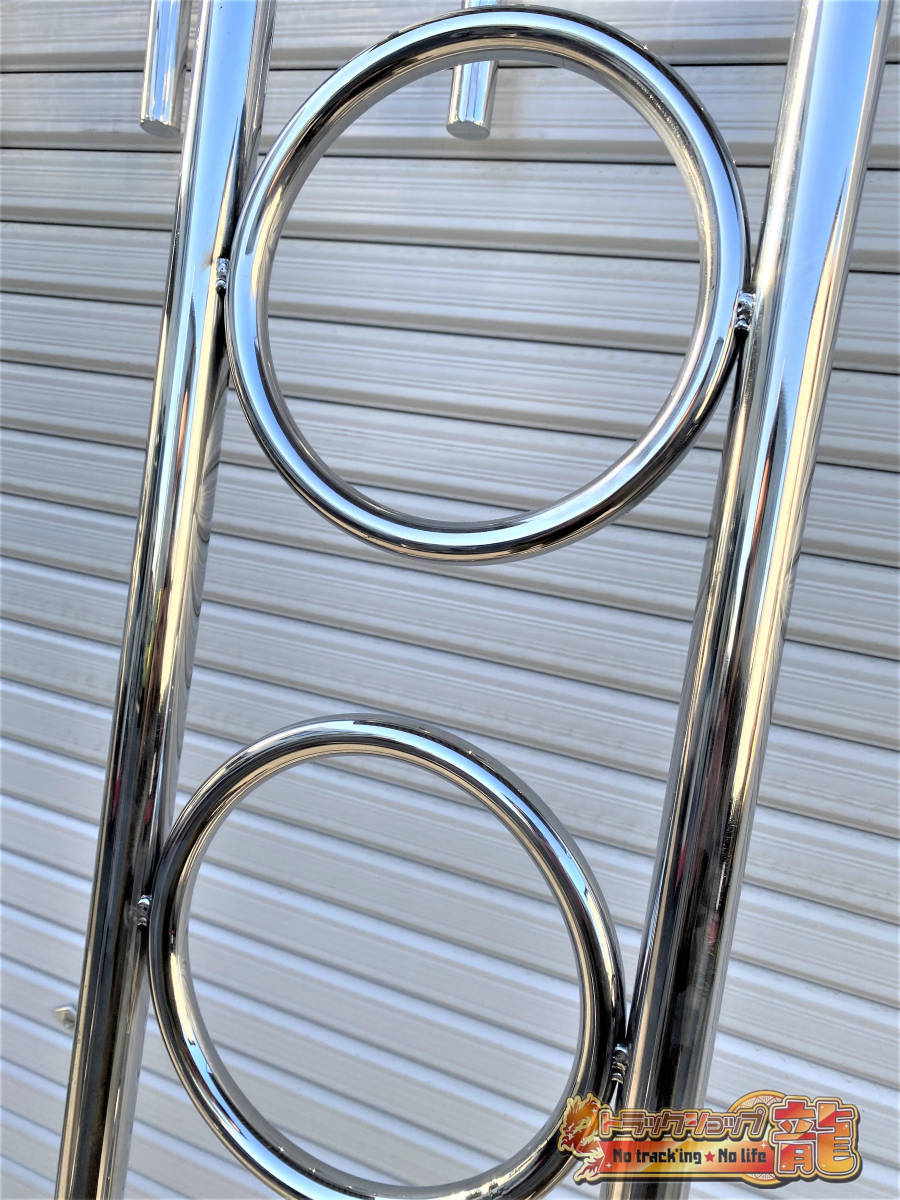 ステンレス キャブ梯子 2本セット 2.2m Φ32 丸パイプ リングタイプ