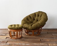 ACME Furniture | WICKER EASY CHAIR / STOOL BEIGE ウィッカー