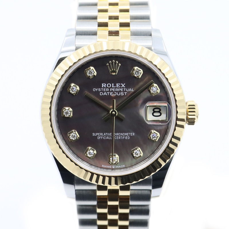 栄】【ROLEX】ロレックス デイトジャスト 31 278273NG ブラック シェル
