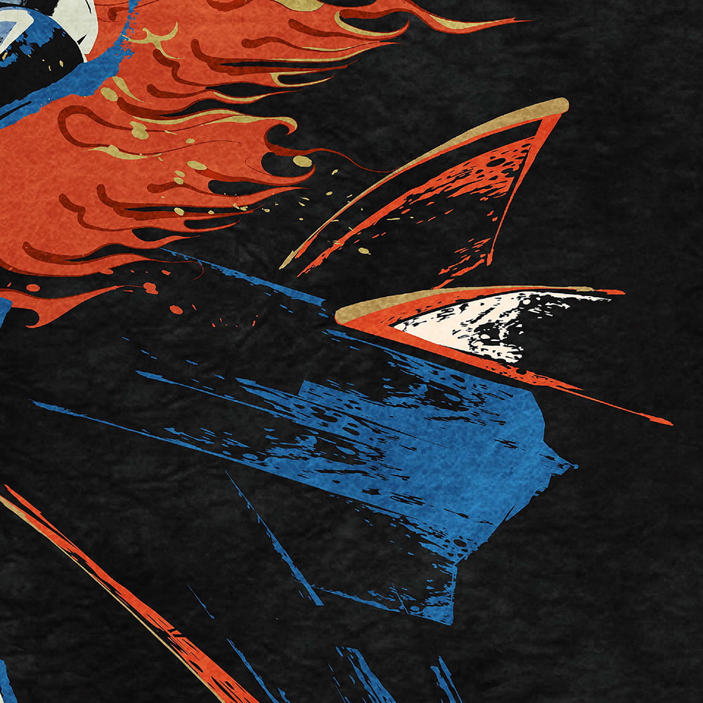 ガッチャマン浮世絵「大鷲火鳥図」｜浮世絵工房