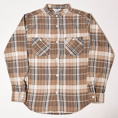 Five Brother×US/Stand Collar Heavy Flannel Shirts(ファイブブラザー