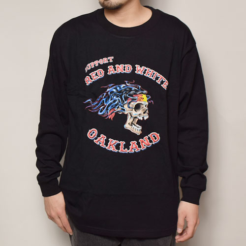 Hells Angels Oakland/L/S Skull & Flames T-Shirt（ヘルズ