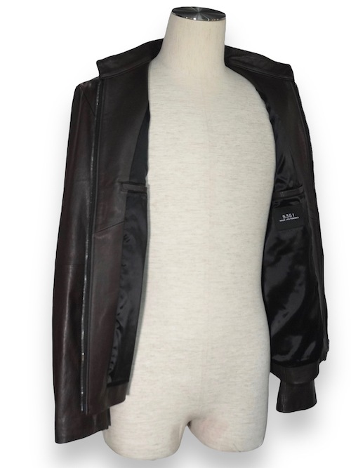 20%OFF シングル レザージャケット ダークブラウン 5351POUR LES