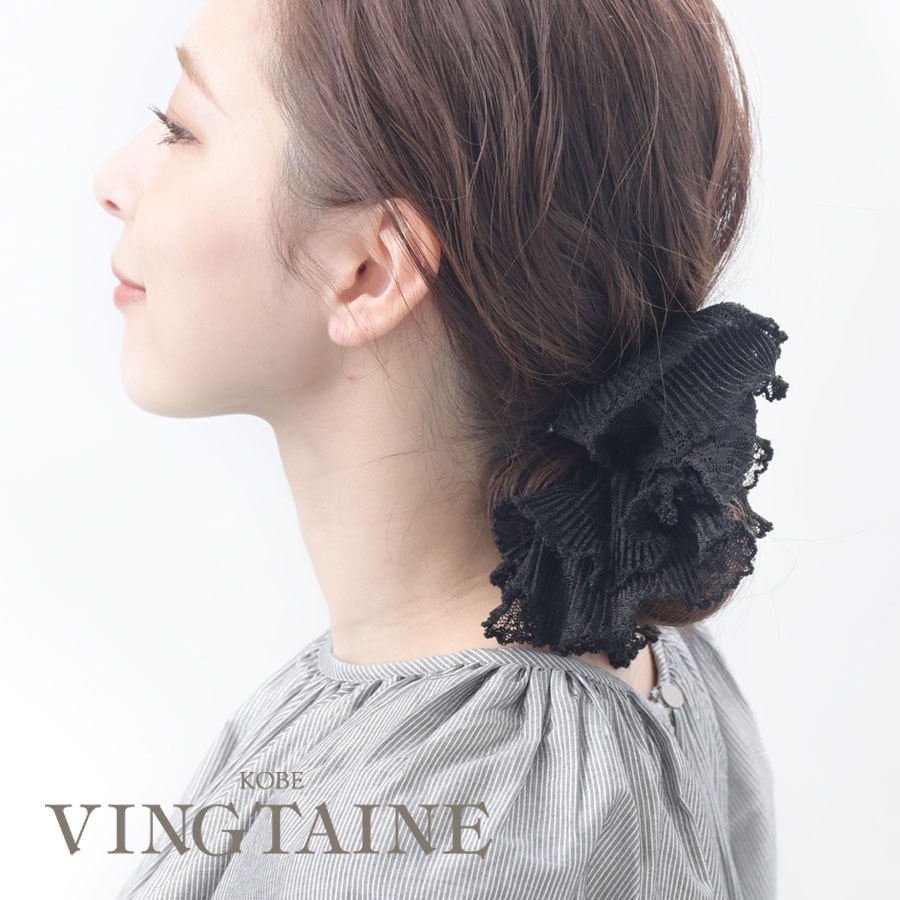 ☆ネコポス送料無料☆ビッグレースシュシュ HS-192【mbgt】 | ヘア