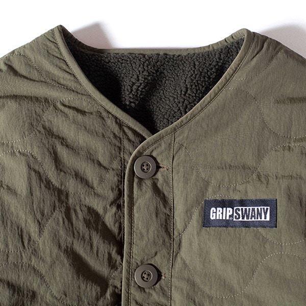 Grip Swany Reversible Quilt JKT Olive×Olive [グリップスワニー]