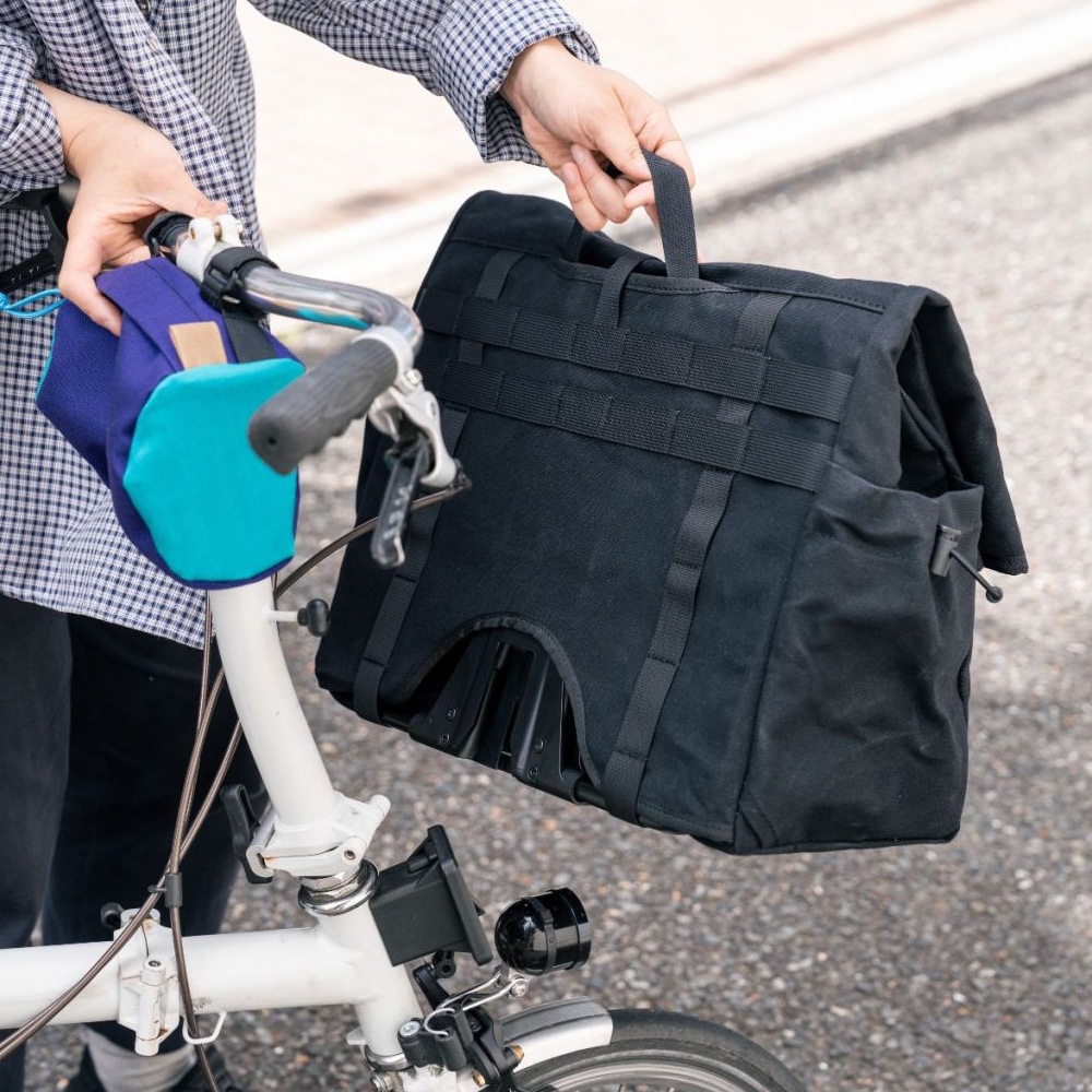 当日出荷可] FAIRWEATHER front bag for brompton フレームあり wax
