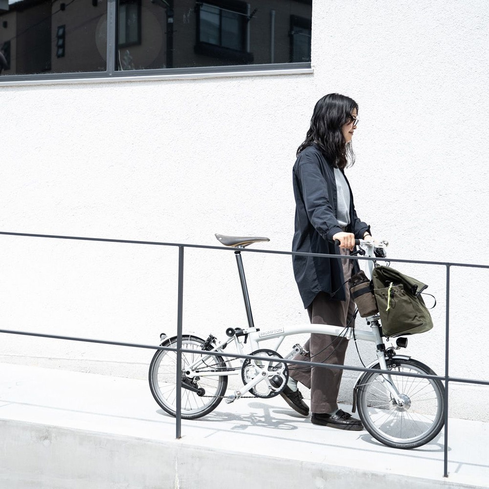 FAIRWEATHER front bag for brompton フレームなし wax dark olive