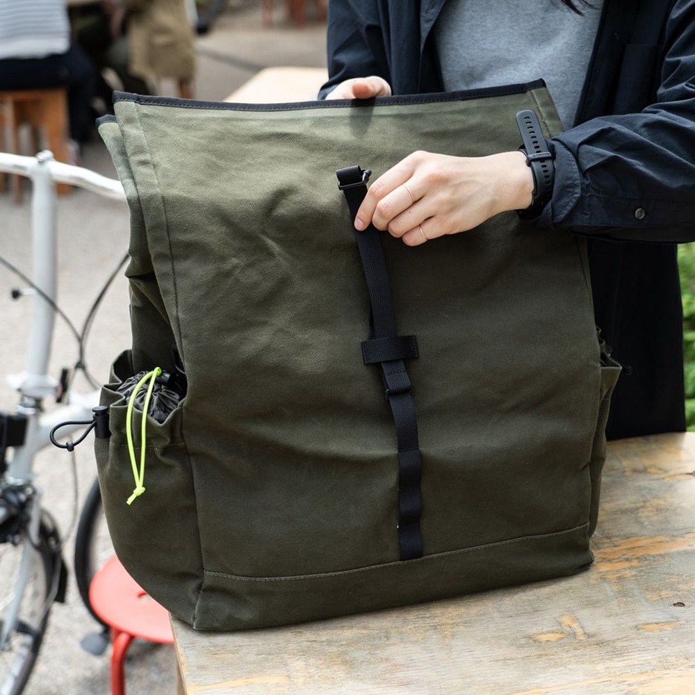 FAIRWEATHER front bag for brompton フレームなし wax dark olive
