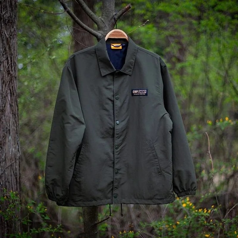 Grip Swany Glove Logo Coach Jacket Olive [グリップスワニー]
