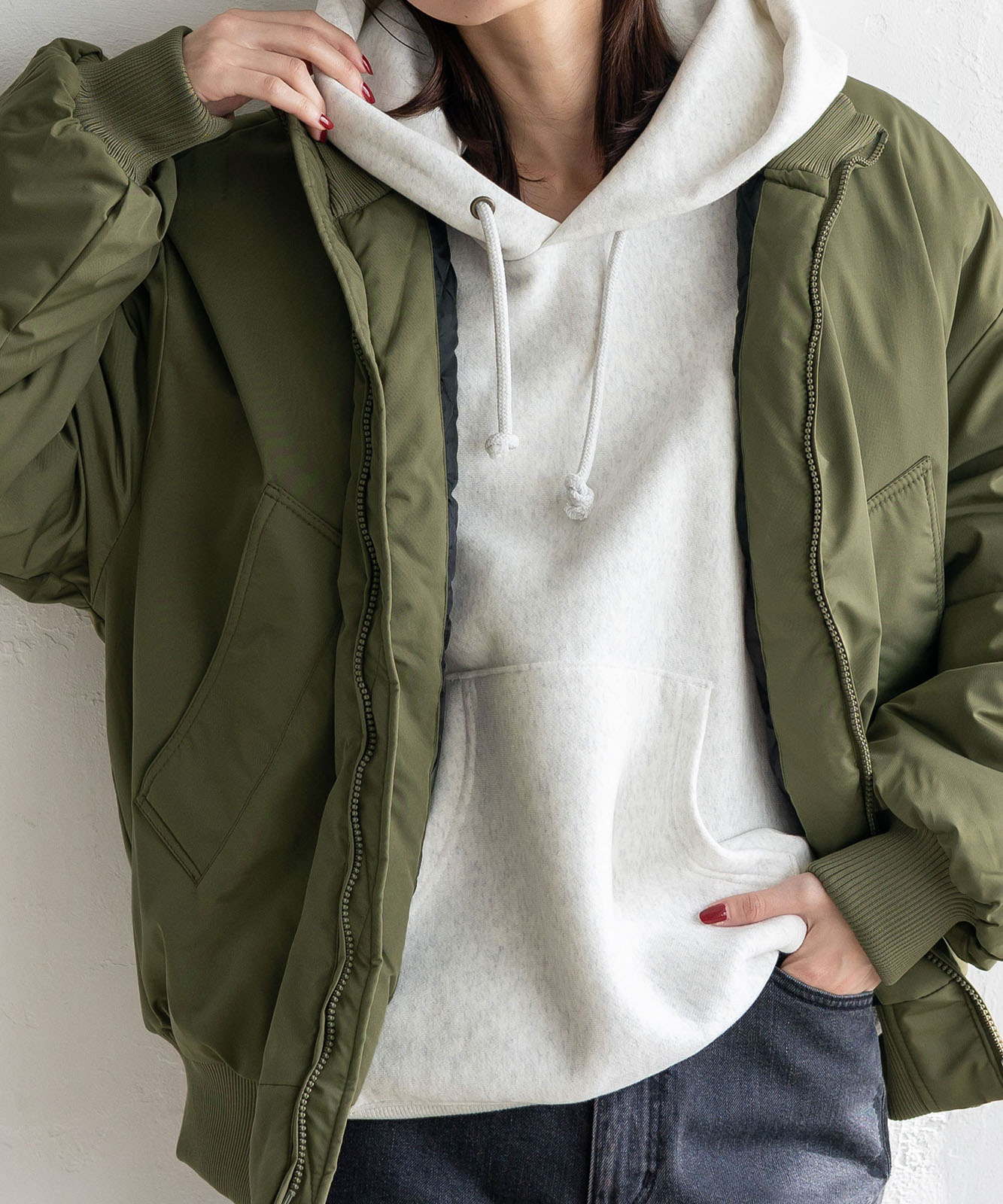 中綿ダブルジップブルゾン MA-1 | ファッション,アパレル,アウター