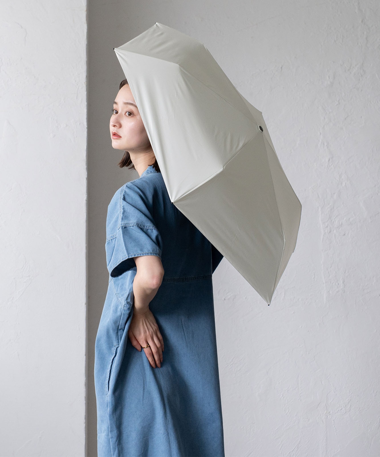 晴雨兼用折りたたみ日傘（安全自動開閉シャフト） | 雑貨・小物