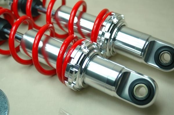 OKD製アルミボディ荒巻サス280mm赤モンキー カブDAX B16