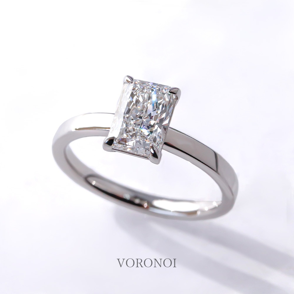 ラディアントカット スクエア ダイヤモンド 1ct リング｜K18YG / Pt950