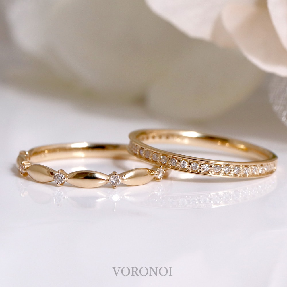 重ね付けリング「ハーフエタニティ」 K18