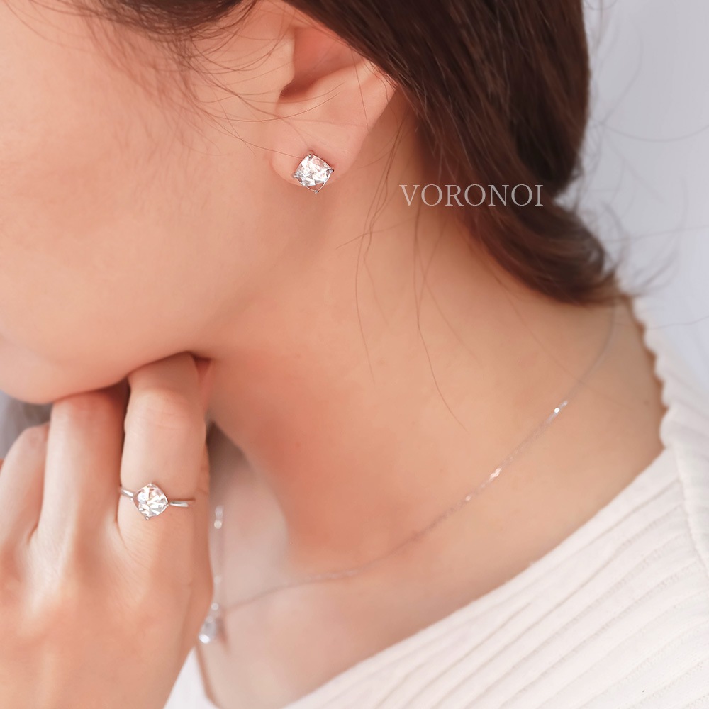 MINAMO - Sugar - K10WG クリアクォーツ ピアス