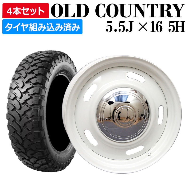 ジムニー ホイール 16インチ オールドカントリー 4本セット タイヤ付き