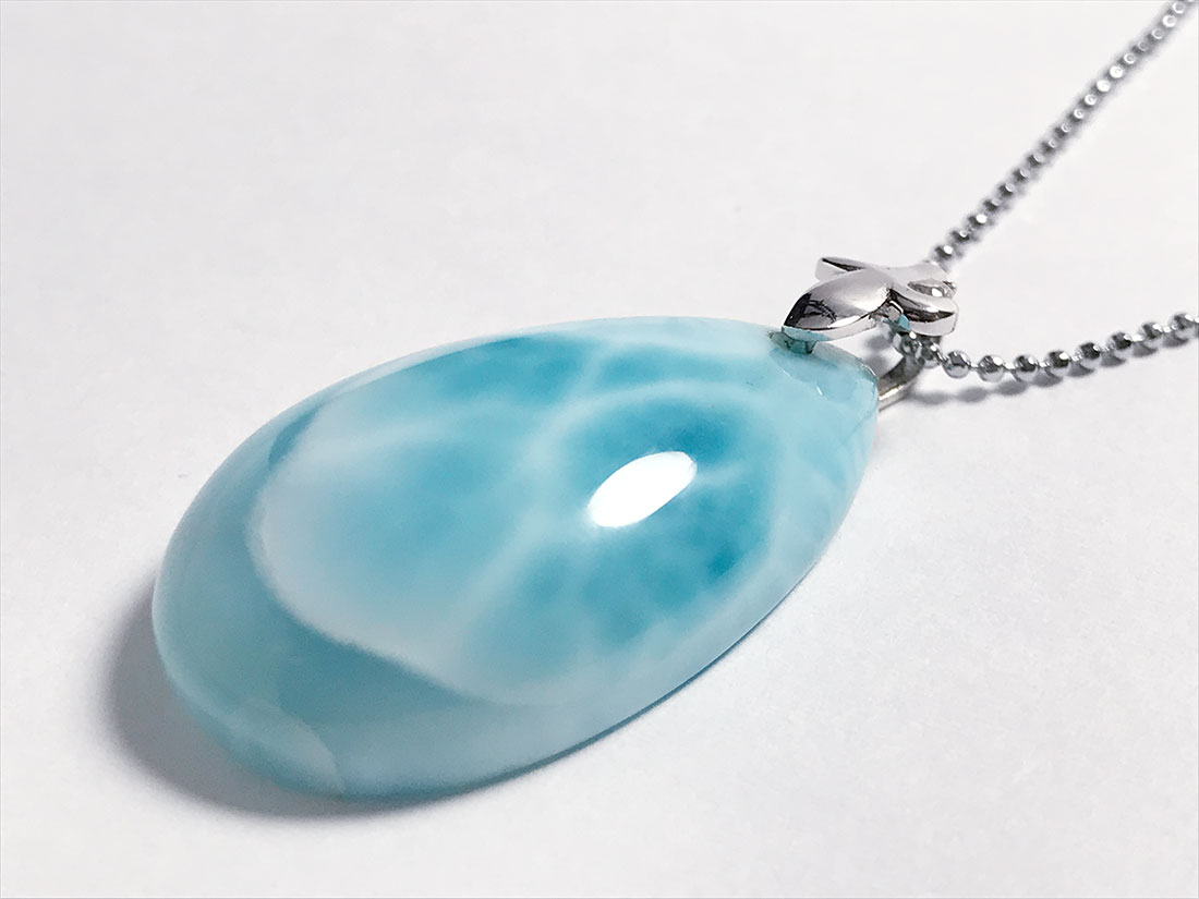 高品質】 ドミニカ共和国産 ラリマー ペンダントトップ