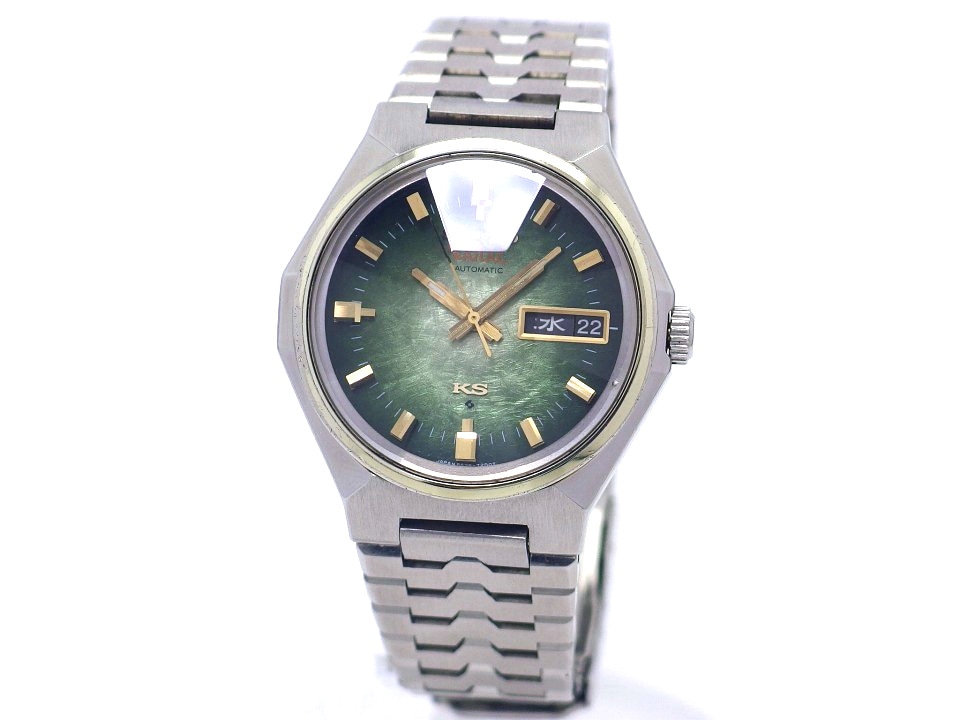 キングセイコー バナック 5626-7180 亀甲型9面カットガラス 自動巻 OH