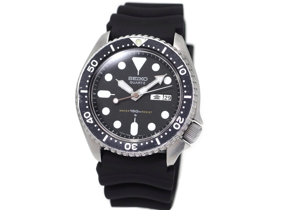 セイコー ダイバー 150m 7548-7000 黒文字盤 クオーツ OH済 昭和57年