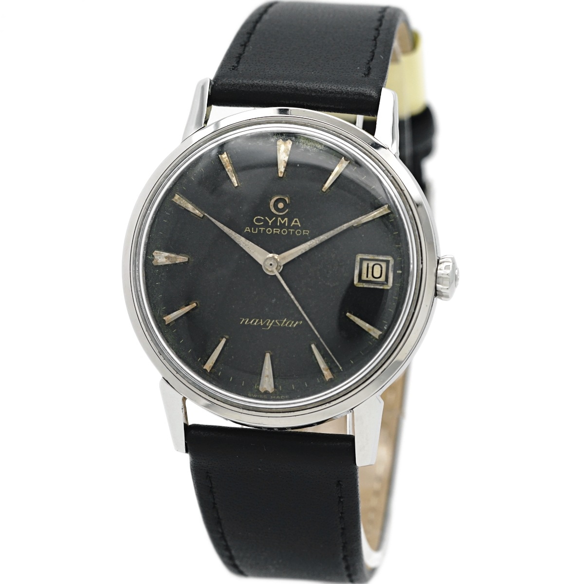 シーマ Navystar 255 スイス製 ブラック文字盤 Cal.R485 自動巻 OH済