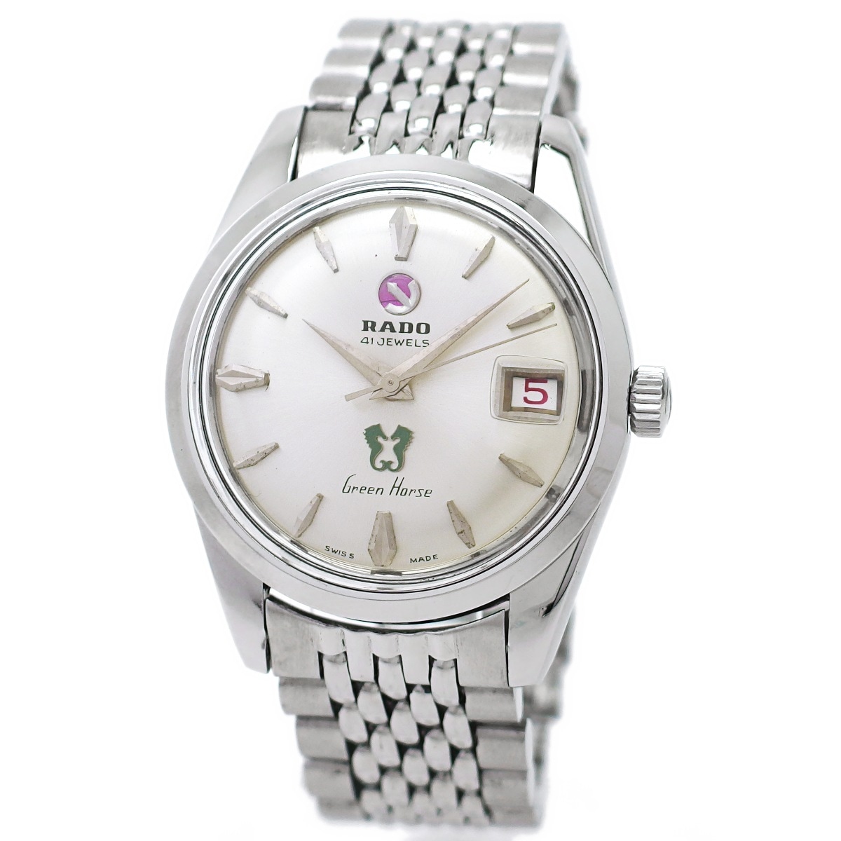 ラドー グリーンホース 41石 Ref.11657 純正ブレス Cal.1789 自動巻 OH