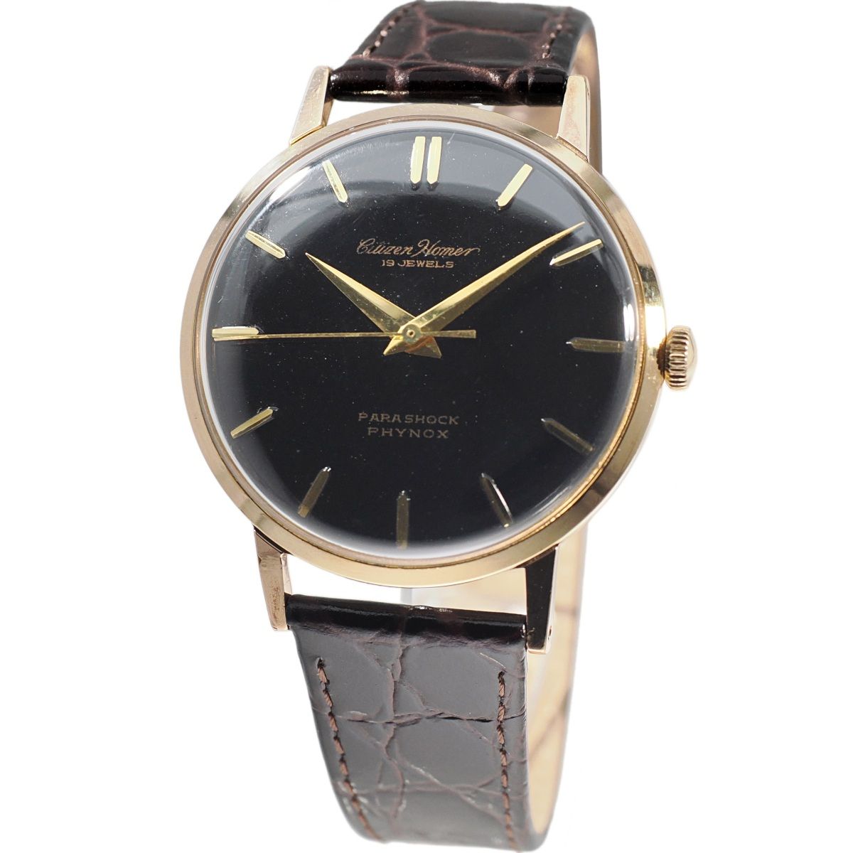 シチズン ホーマー H0150801 金メッキ 19石 手巻 OH済 昭和38年/1963年