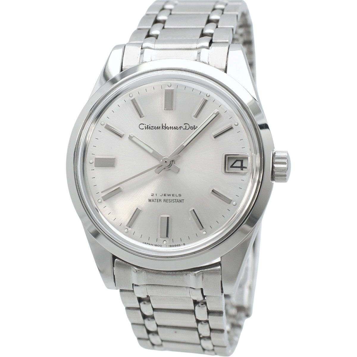 シチズン ホーマーデイト 4-180615Y 63-1019 21石 手巻 OH済 昭和48年/