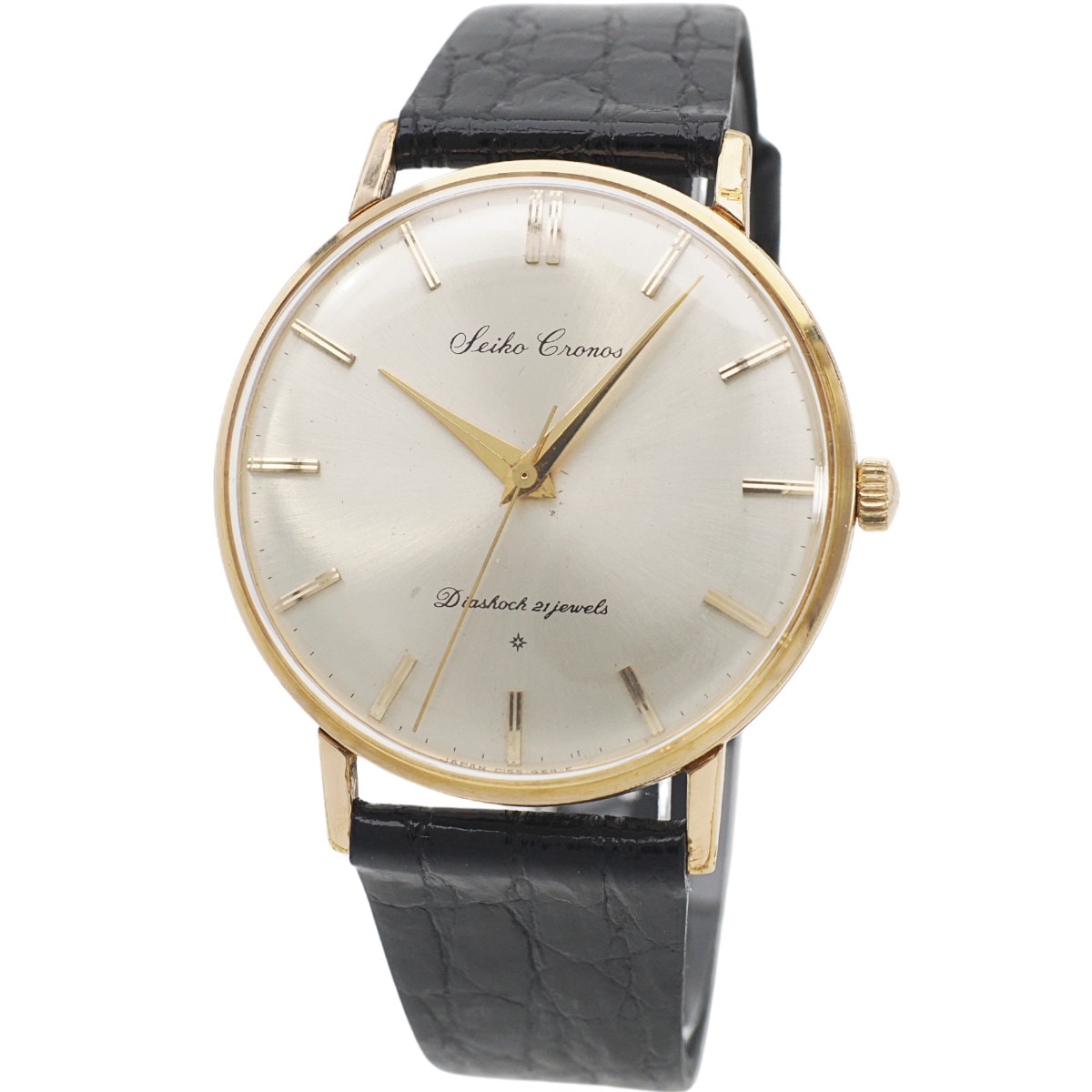 セイコー クロノス SD文字盤 15026E 金メッキ 21石 手巻 OH済 昭和37年/