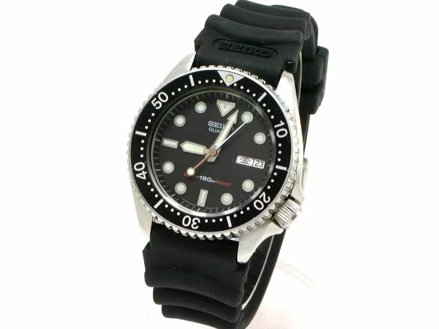 希少！セイコー ダイバー クオーツ 黒文字盤 1982年製 ボーイズ 6458-6000
