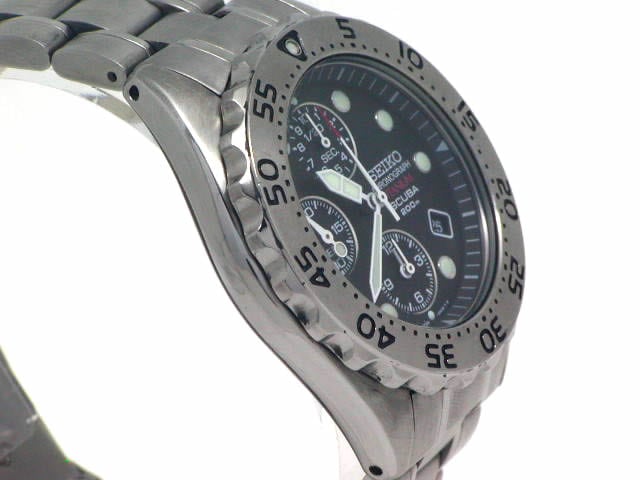 セイコー スキューバ クロノ クオーツ チタン 7T92-0BD0 USED