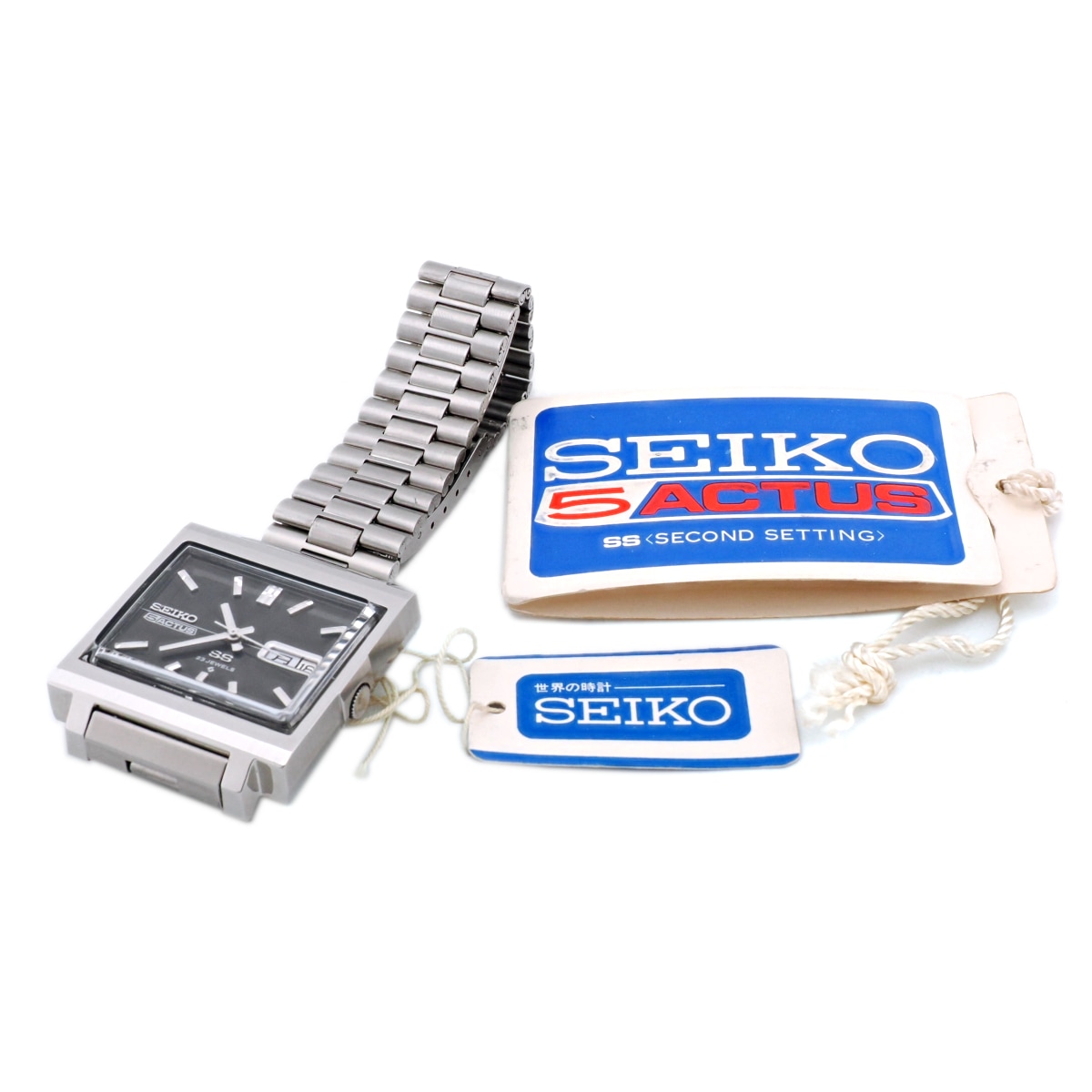 セイコー 5アクタス 6106-5440 スクエアケース グレー文字盤 自動巻 OH