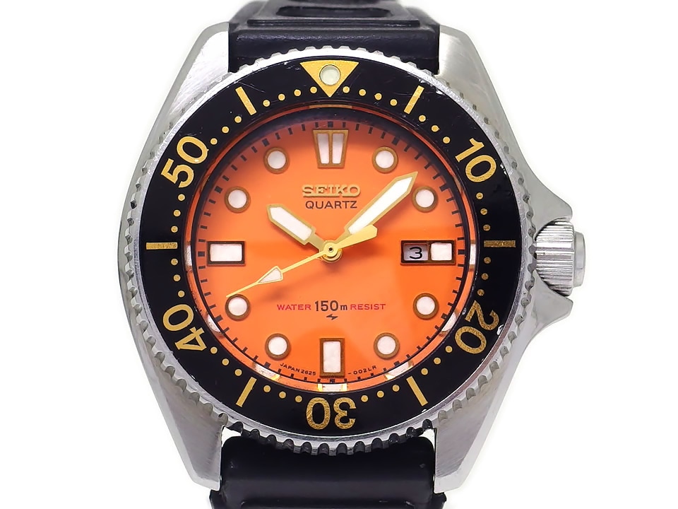 セイコー ダイバー 150m レディース オレンジ文字盤 2625-0010